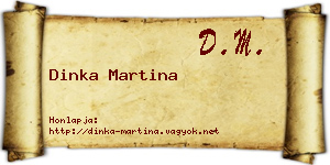 Dinka Martina névjegykártya